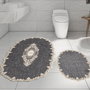 Mijölnir Juego de alfombras de baño Alne4650, Antracita